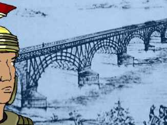 Römische Brücke über die Donau